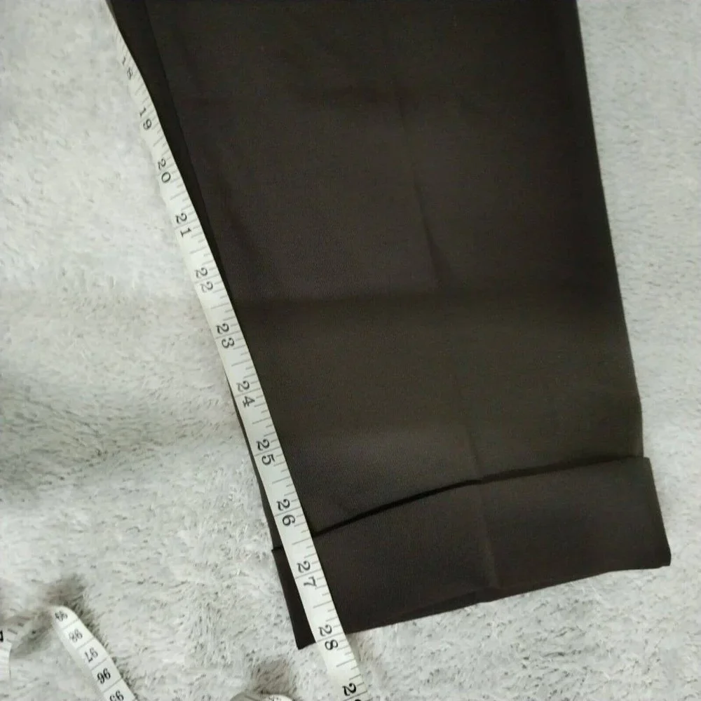 Reiss Trousers Mens 34 (34x28) Dark Aubergine Wool Nakata Drawstring Relaxed - Picture 8 of 16